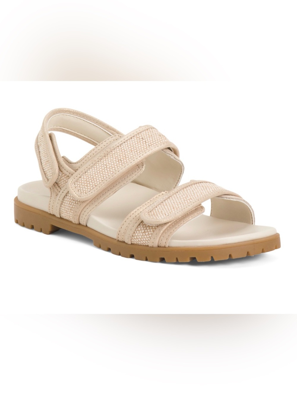 Vionic Women's Beige/Tan Adjustable Strappy Sandal